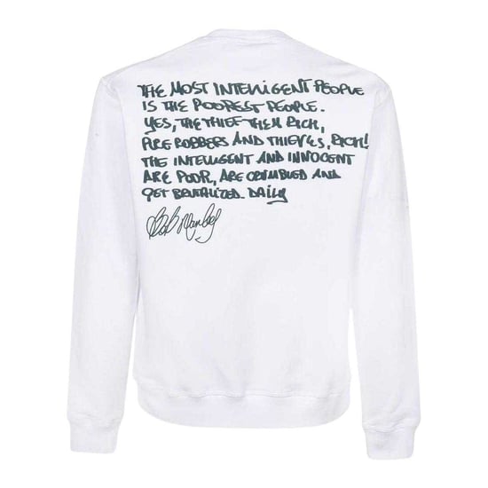 DSquared2 Heren Bob Marley Cool Fit Sweatshirt (Wit) - Image 2