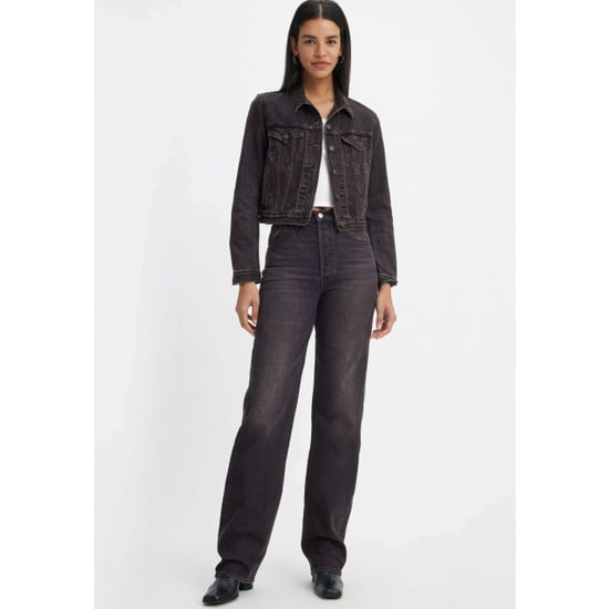 Levi's Ribcage full length static noise black denim - Image 5
