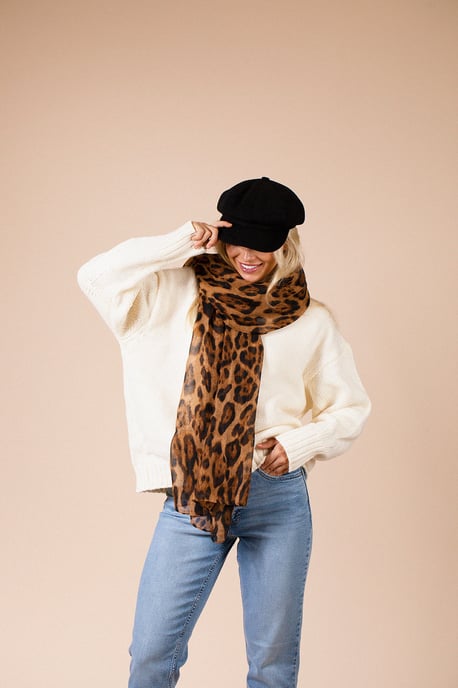 Scarf In Brown Leopard - Image 1