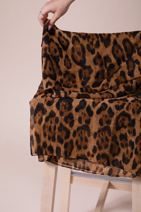 Scarf In Brown Leopard - Image 5