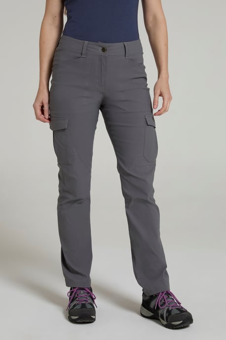 'Conniston' Women's Cargo Trousers Quick Dry Stretchy Camping Hiking Pants Grey - Image 2