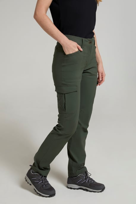 'Conniston' Women's Cargo Trousers Quick Dry Stretchy Camping Hiking Pants Khaki - Image 2