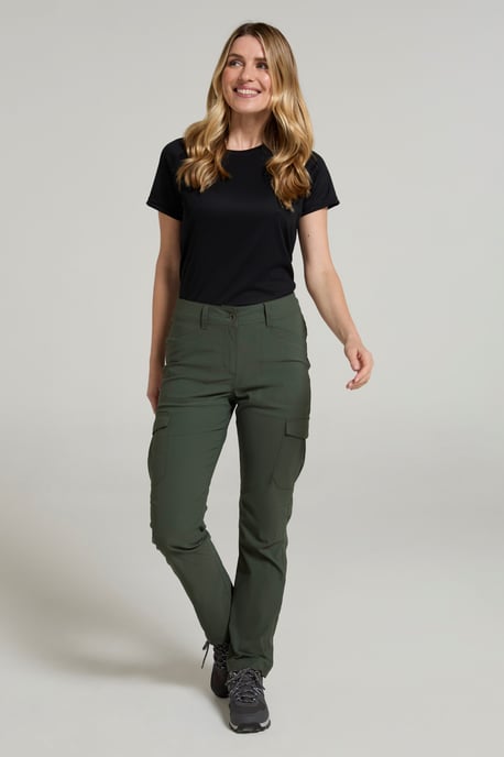 'Conniston' Women's Cargo Trousers Quick Dry Stretchy Camping Hiking Pants Khaki - Image 4