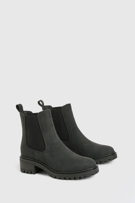 Chunky Chelsea Elastic Panel Ankle Boots - Image 2