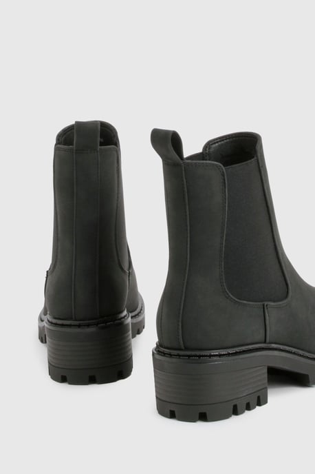 Chunky Chelsea Elastic Panel Ankle Boots - Image 4