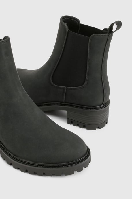 Chunky Chelsea Elastic Panel Ankle Boots - Image 6