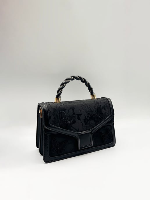 Butterfly Embellished Stachel In Black - Image 2