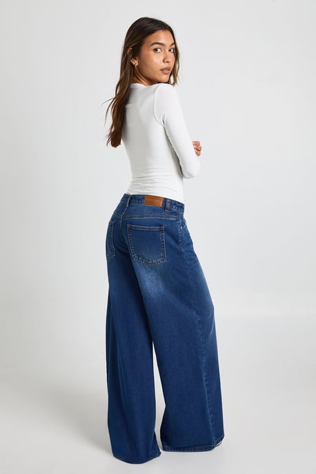 Double Layer Slinky Long Sleeve Crew Neck Bodysuit - Image 2