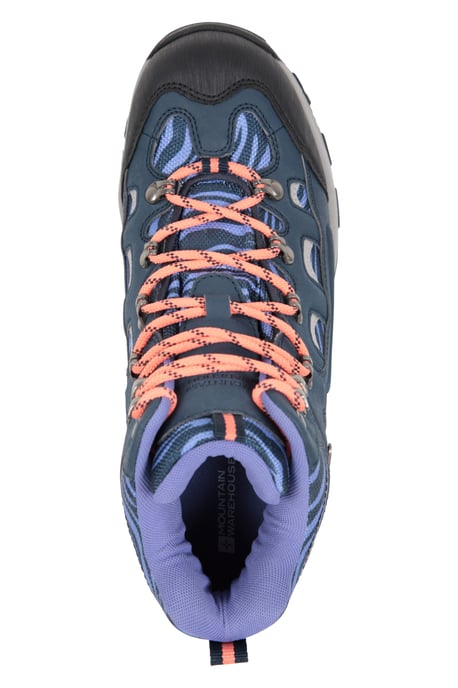 'Adventurer' Women's Printed Waterproof Boots EVA Footbed Outdoors Hiking Trekking Shoes Navy - Image 5