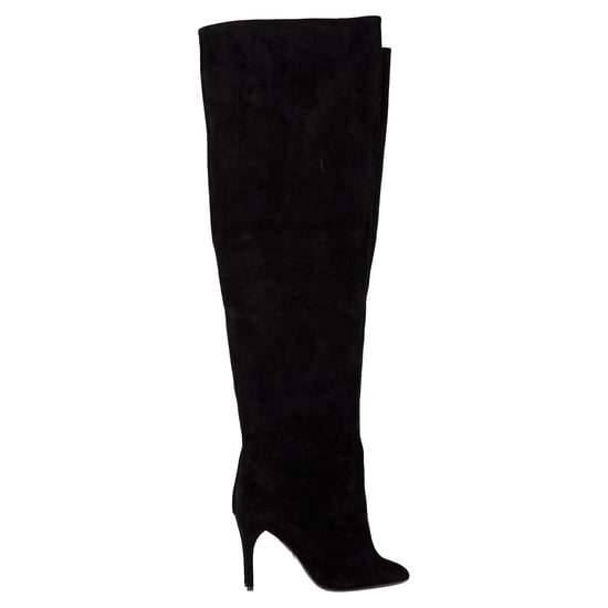 Alaïa Over The Knee Boots in Black Suede - Image 1