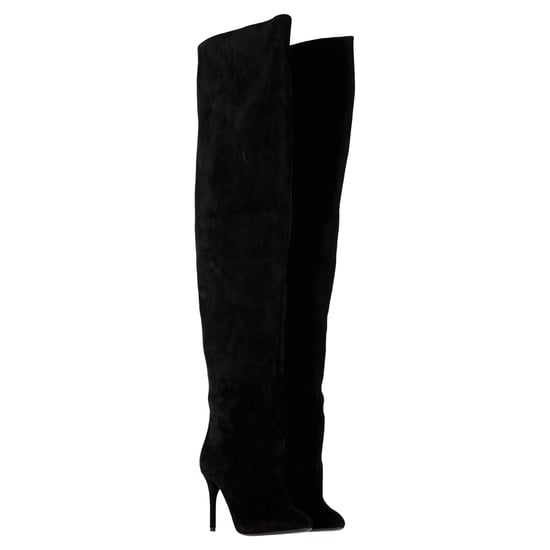 Alaïa Over The Knee Boots in Black Suede - Image 4