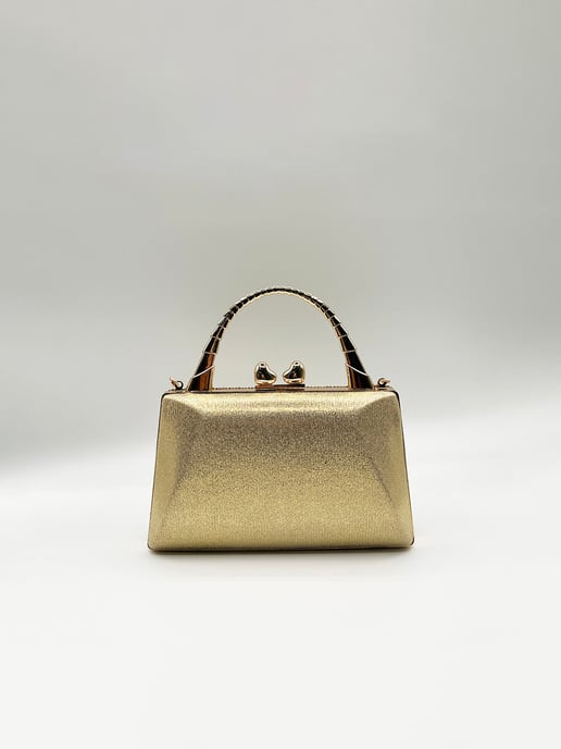 Heart Pearl Clutch Bag In Gold - Image 4