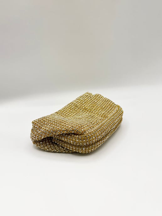 Pouch Clutch Bag In Gold - Image 4