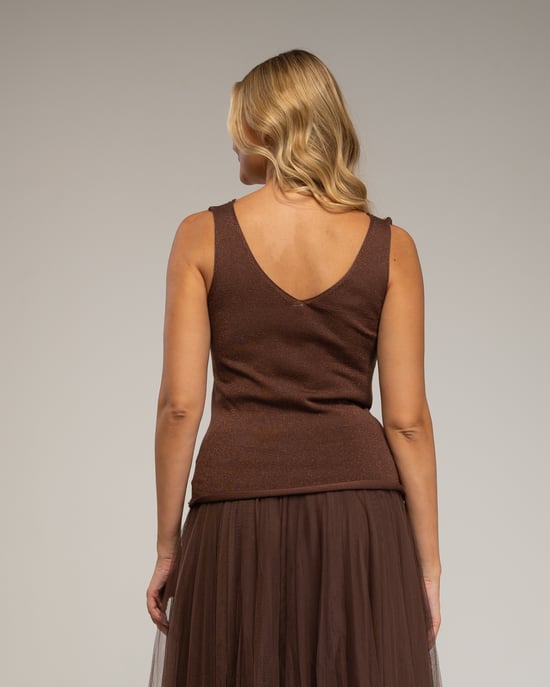 Gebreid topje met Lurex - Image 2