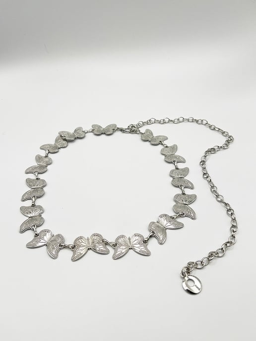 Butterfly Chain Belt In Silver - Image 5