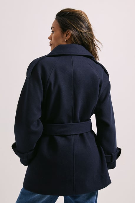 Tab Detail Belted Coat - Image 3