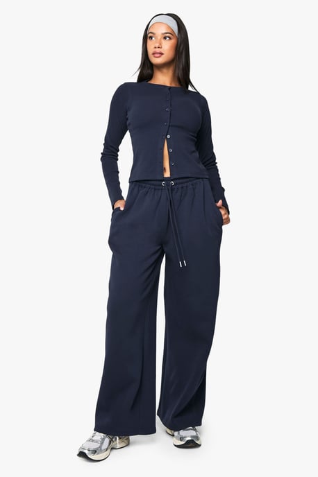 Rib Button Through Long Sleeve Tracksuit - Image 1