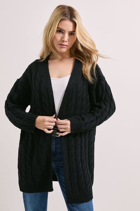 Chunky Longline Multi Cable Cardigan - Image 1