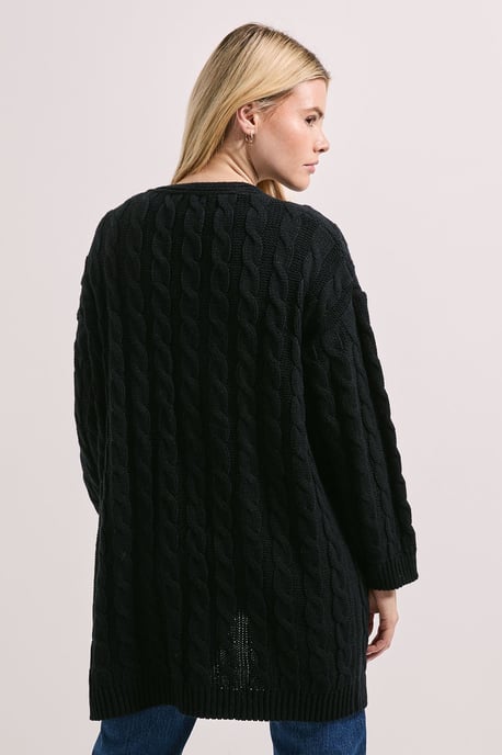 Chunky Longline Multi Cable Cardigan - Image 3