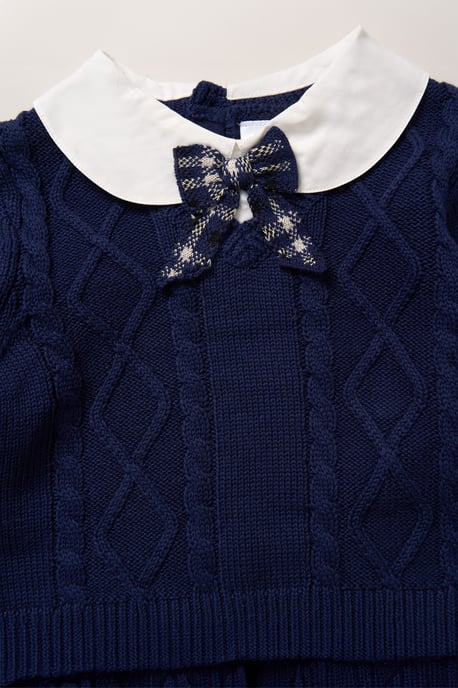 True Knit Jumper with Check Skirt - Image 3