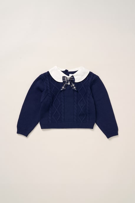 True Knit Jumper with Check Skirt - Image 4