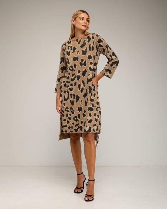 Oversized jurk met dierenprint. - Image 2