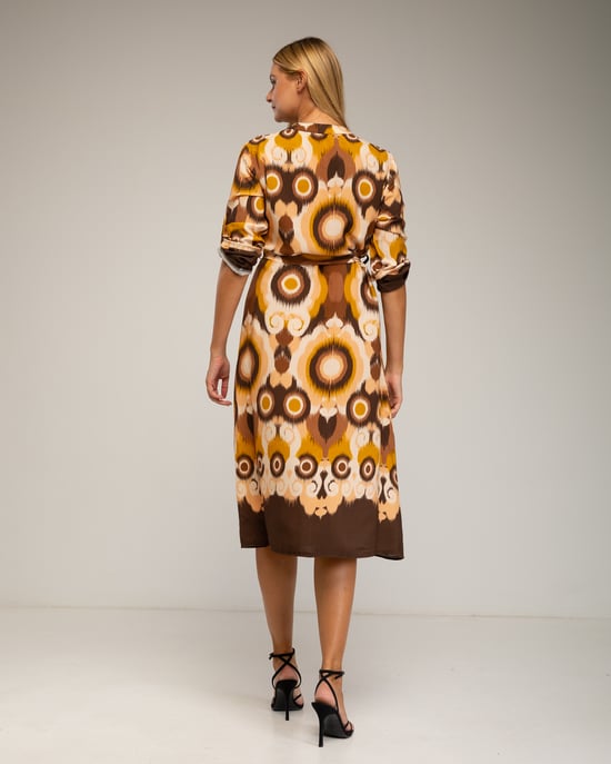 Midi shirtjurk met etnische print - Image 3
