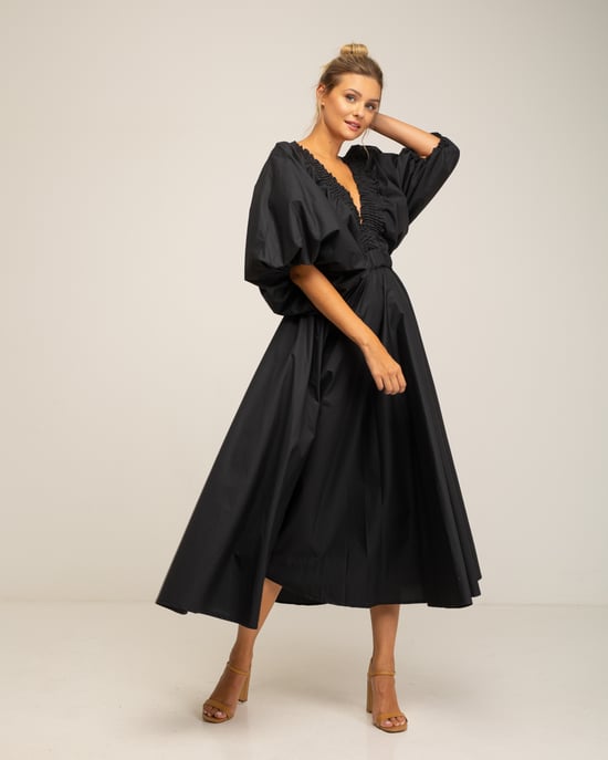 Maxi jurk met pofmouwen - Image 2