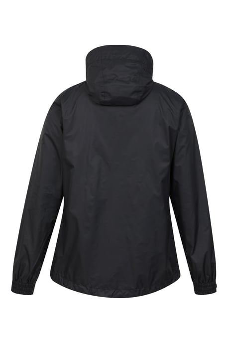 'Torrent' Women's Waterproof Jacket with Adjustable Hood & Cuffs Long Sleeve Trekking Raincoat Black - Image 3