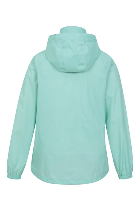 'Pakka' Women's Packable Jacket Waterproof Breathable Adjustable Hood Rain Coat Mint - Image 4
