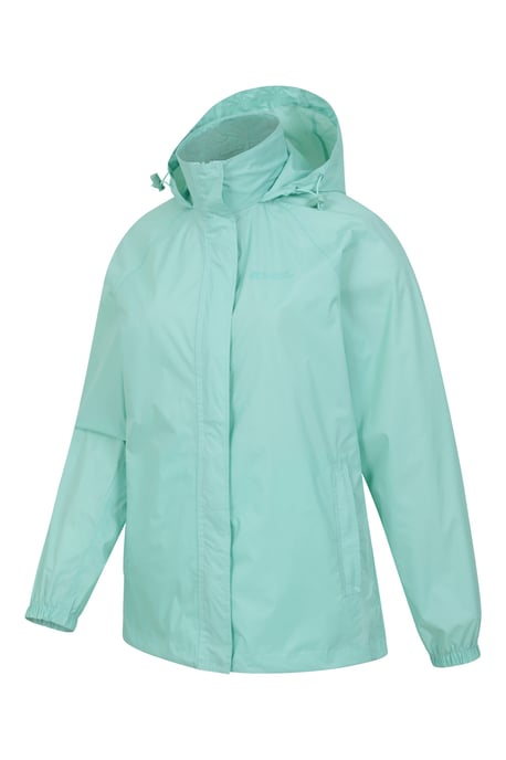 'Pakka' Women's Packable Jacket Waterproof Breathable Adjustable Hood Rain Coat Mint - Image 5