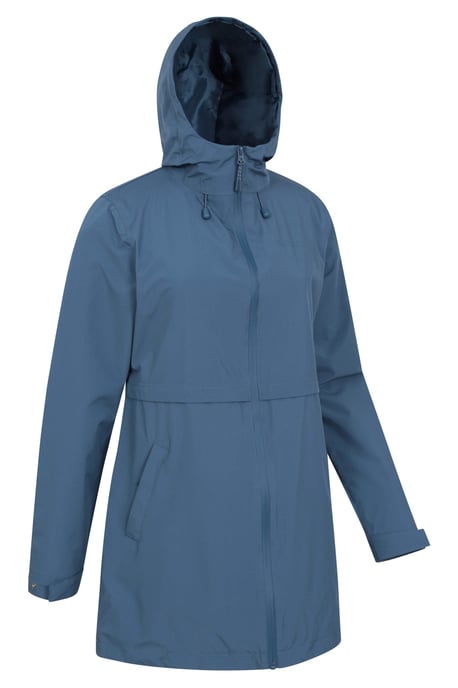'Hilltop' Women's Waterproof Jacket with Side Pockets Outdoors Rain Coat Dark Blue - Image 2