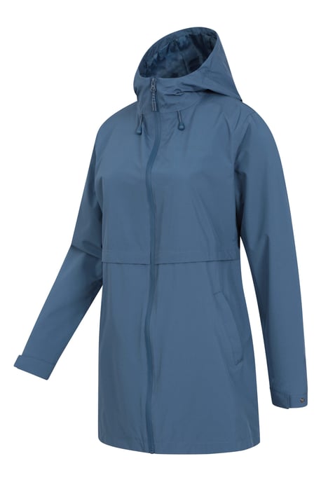 'Hilltop' Women's Waterproof Jacket with Side Pockets Outdoors Rain Coat Dark Blue - Image 4