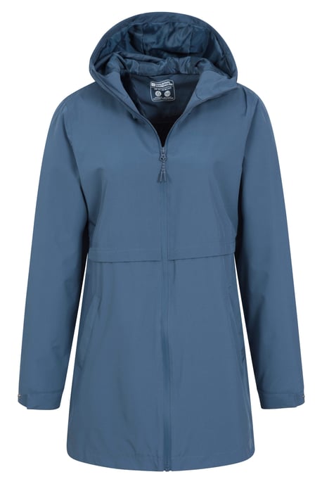 'Hilltop' Women's Waterproof Jacket with Side Pockets Outdoors Rain Coat Dark Blue - Image 5