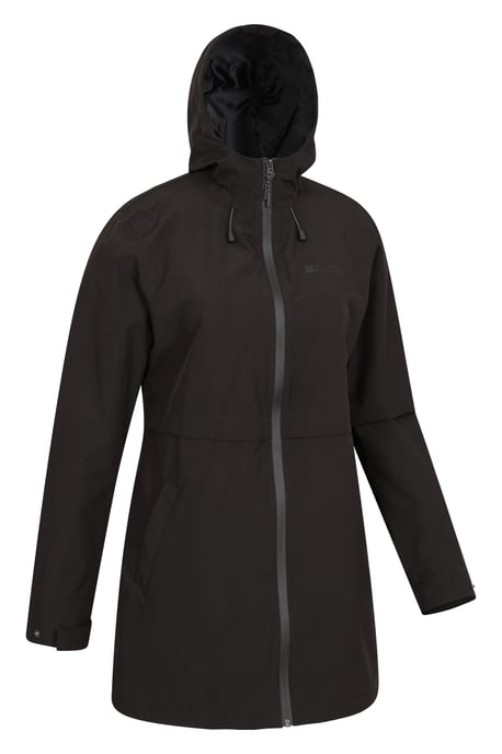 'Hilltop' Women's Waterproof Jacket with Side Pockets Outdoors Rain Coat Black - Image 5