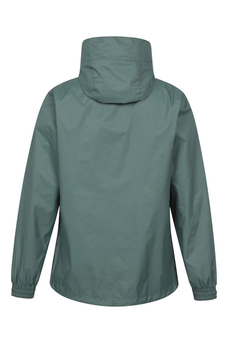 'Torrent' Women's Waterproof Jacket with Adjustable Hood & Cuffs Long Sleeve Trekking Raincoat Olive - Image 3