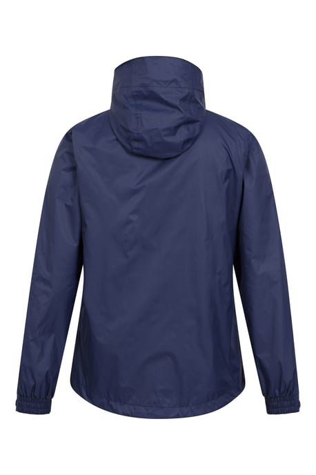 'Torrent' Women's Waterproof Jacket with Adjustable Hood & Cuffs Long Sleeve Trekking Raincoat Navy - Image 3