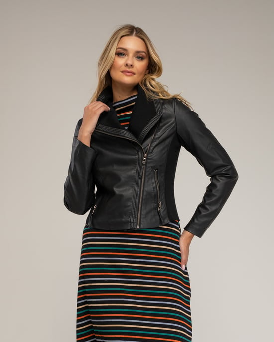 Metallisch perfecto-stijl jasje - Image 1