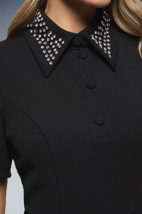 DP Luxe Diamante Collar Shift Mini Dress - Image 5
