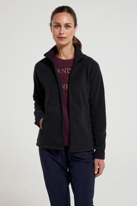 'Raso' Women's Fleece Jacket Full Zip Soft Touch Warm Outdoors Layer Breathable Gilet Black - Image 2
