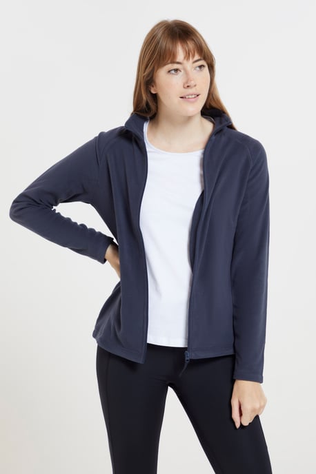 'Raso' Women's Fleece Jacket Full Zip Soft Touch Warm Outdoors Layer Breathable Gilet Navy - Image 3