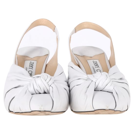 Jimmy Choo Annabell Slingback Sandals in White Leather - Image 3