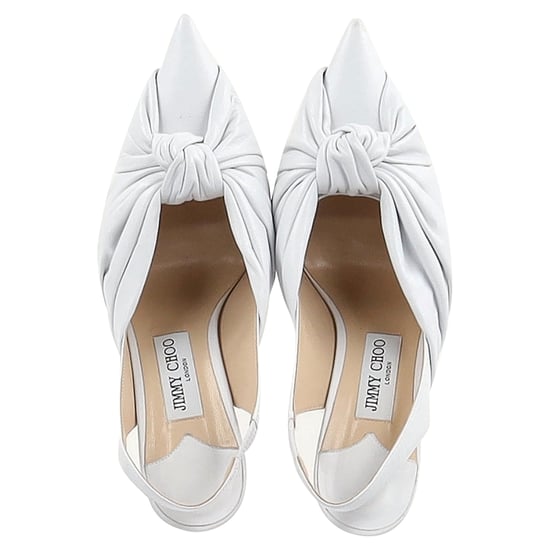 Jimmy Choo Annabell Slingback Sandals in White Leather - Image 4