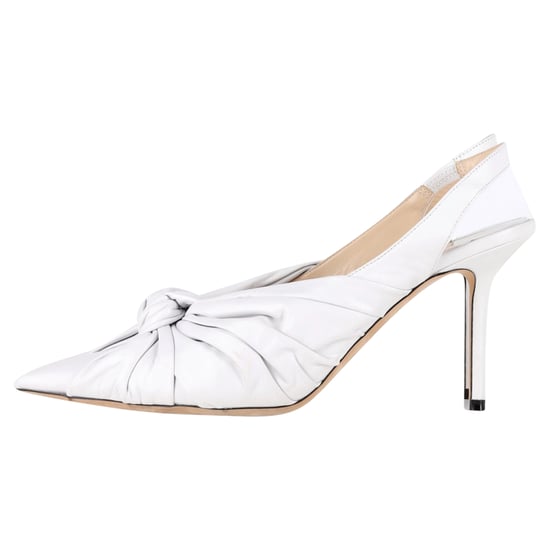 Jimmy Choo Annabell Slingback Sandals in White Leather - Image 5