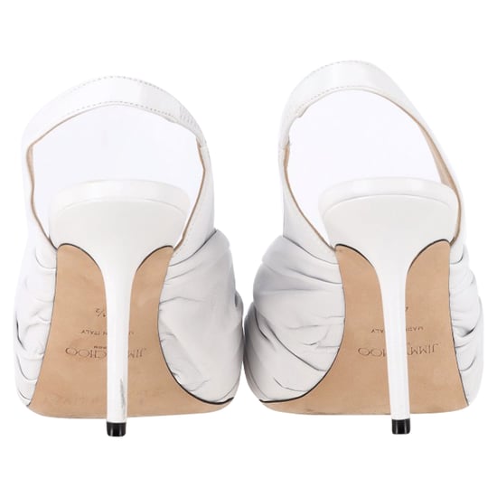 Jimmy Choo Annabell Slingback Sandals in White Leather - Image 6