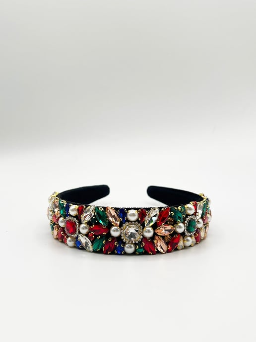 Embellished Crystal Headband In Multi - Image 3