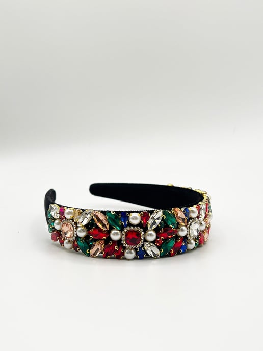 Embellished Crystal Headband In Multi - Image 4