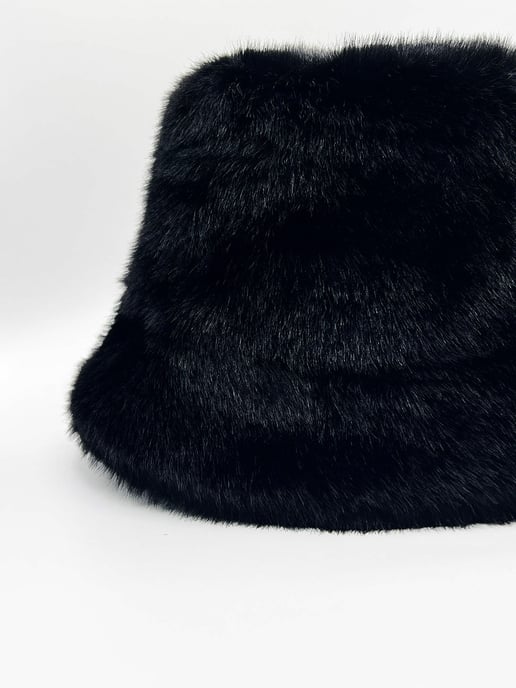 Soft Textured Bucket Hat In Black - Image 3