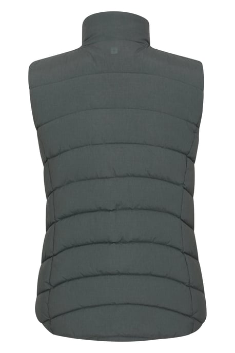 'Opal' Women's Padded Gilet with Front Pockets Winter Warm Rain Coat Forest Green - Image 4