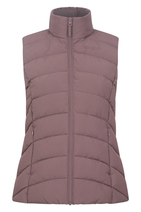 'Opal' Women's Padded Gilet with Front Pockets Winter Warm Rain Coat Taupe - Image 5